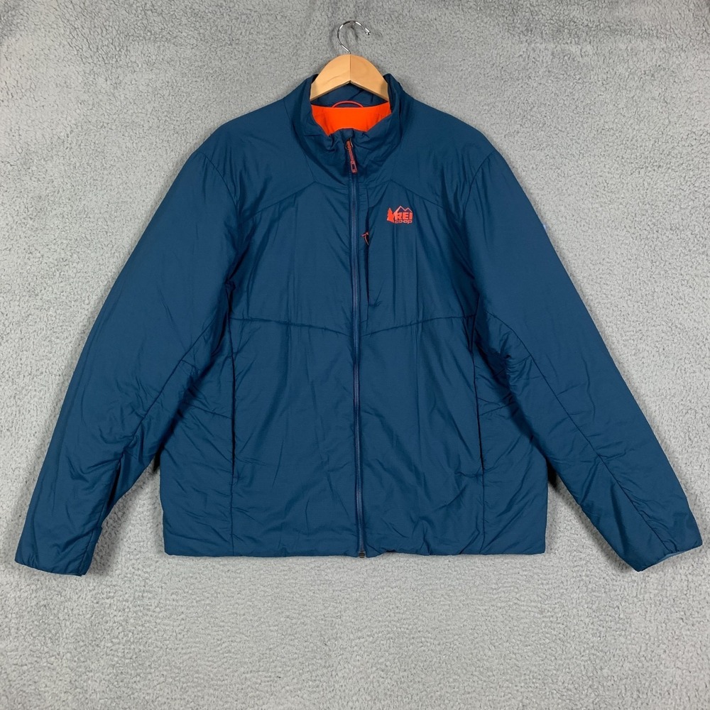 REI Co-op Activator SI Jacket Men's XL Blue Soft Shell Full Zip Primaloft Puffer